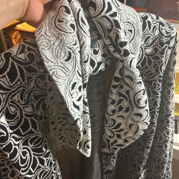 Designs by S.A.D. Chic Black and White Women's Blazer Vintage Size 14 - Picture 11 of 16